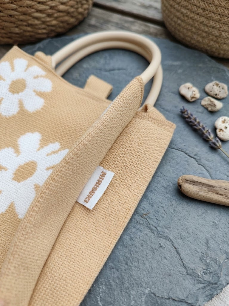 Pixie Bag Autunno Margherita Beige - Piccola borsa coreana porta cellulare