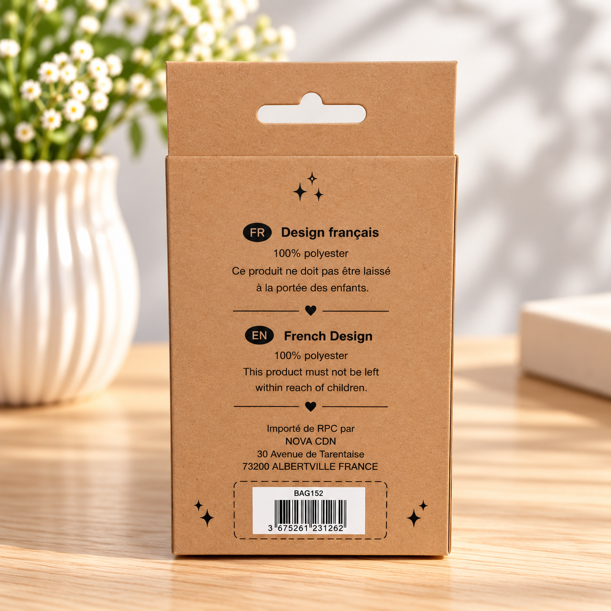 Magic Bag Fleurs Bleues – Erweiterbare Einkaufstasche
