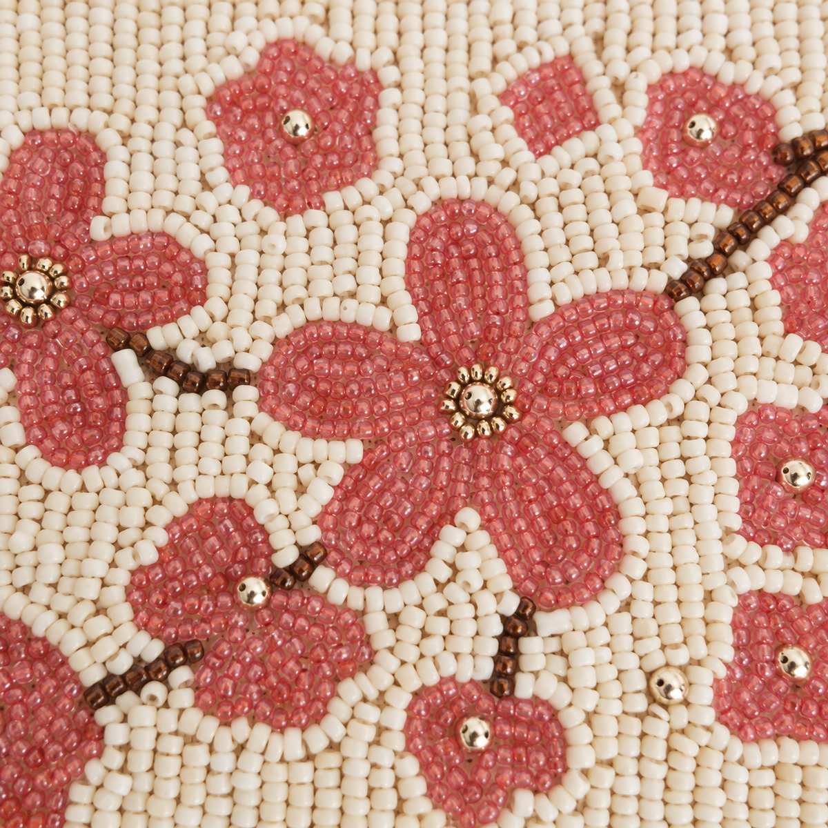 Porta-moedas Sakura bordado com missangas