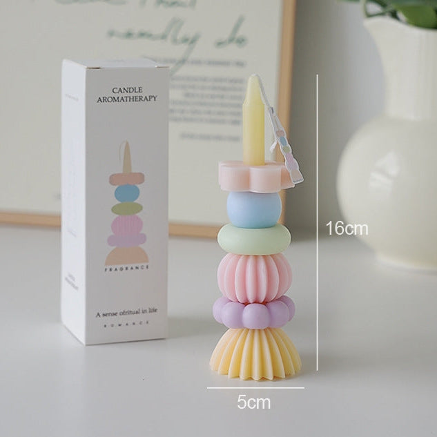 DIY-ljus i modern pastellkonst