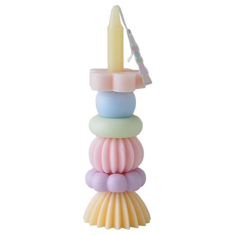 DIY-ljus i modern pastellkonst