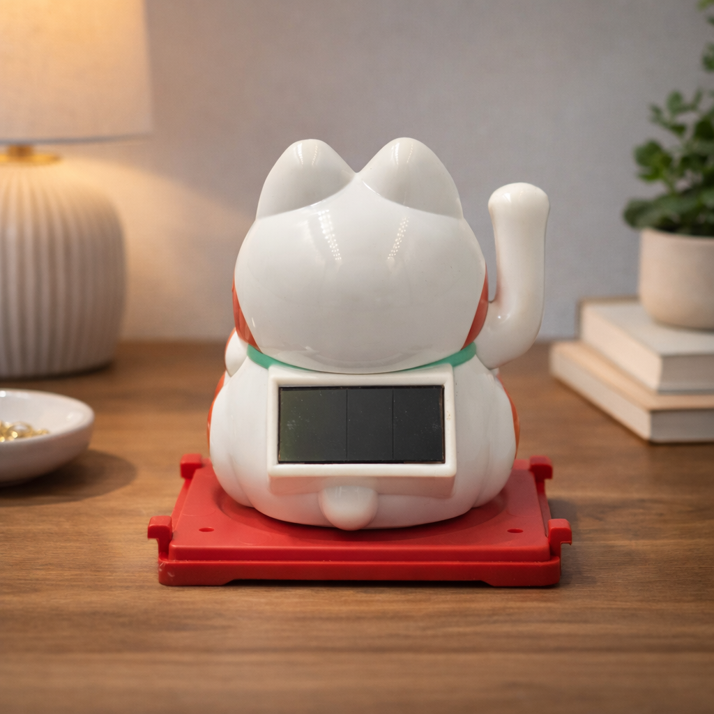 Lucky Cat Kawaii Rood Verkleed - Zonne-energie