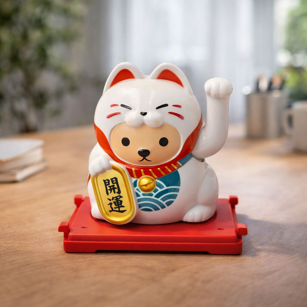 Lucky Cat Kawaï Multicolor Disfarçado - Solar