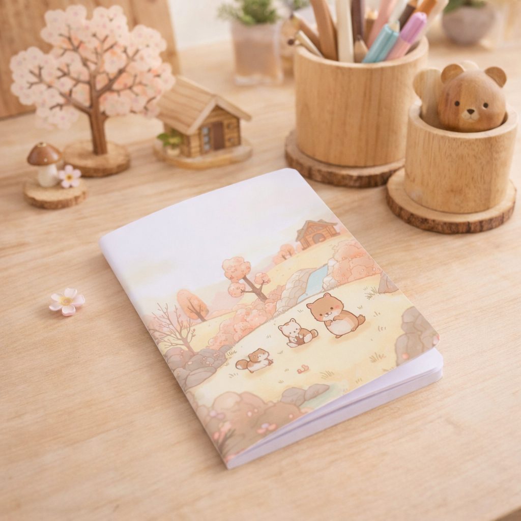 A6-notitieboekje Kawaii-diertjes