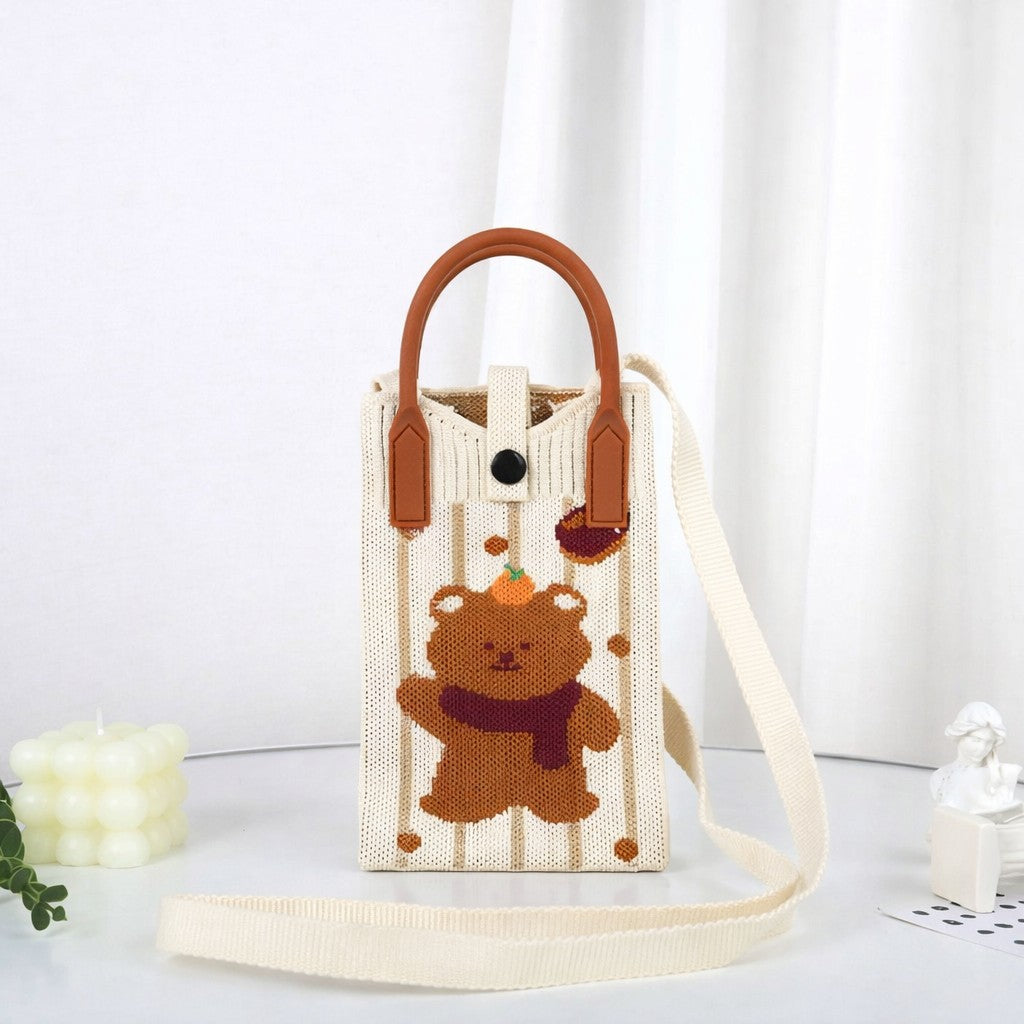 Borsa Pixie Orsetto e Arancia - Piccola borsa per cellulare