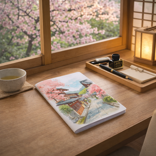 Carnet A5 Allée de Sakura