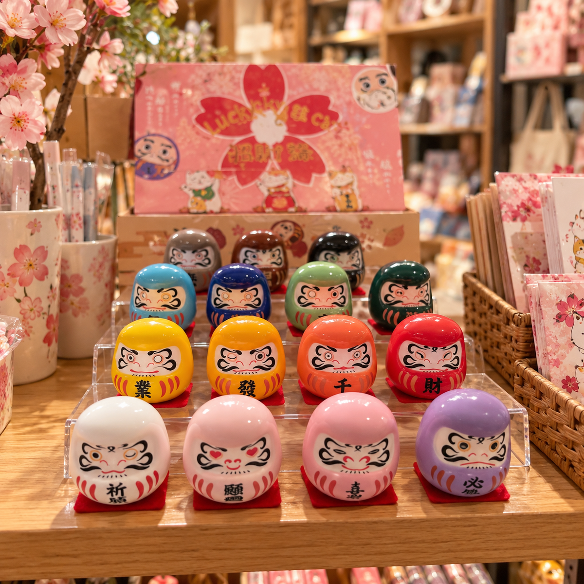 Darumas -figurines japonaises- porte- bonheur