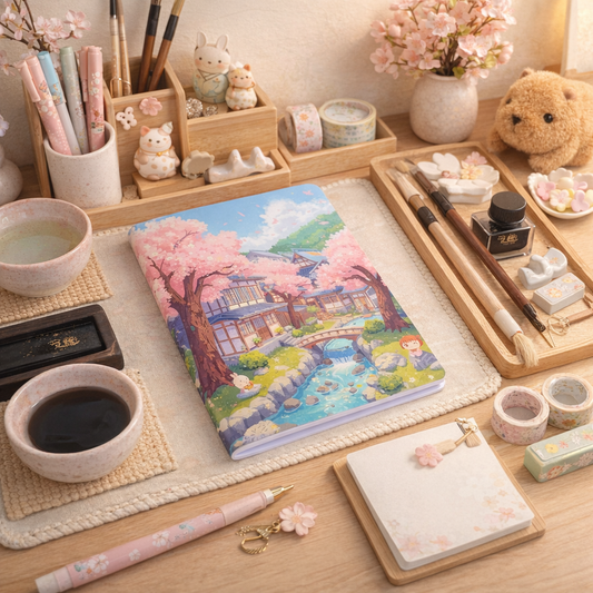 Carnet A5 Jardin Japonais Kawaii