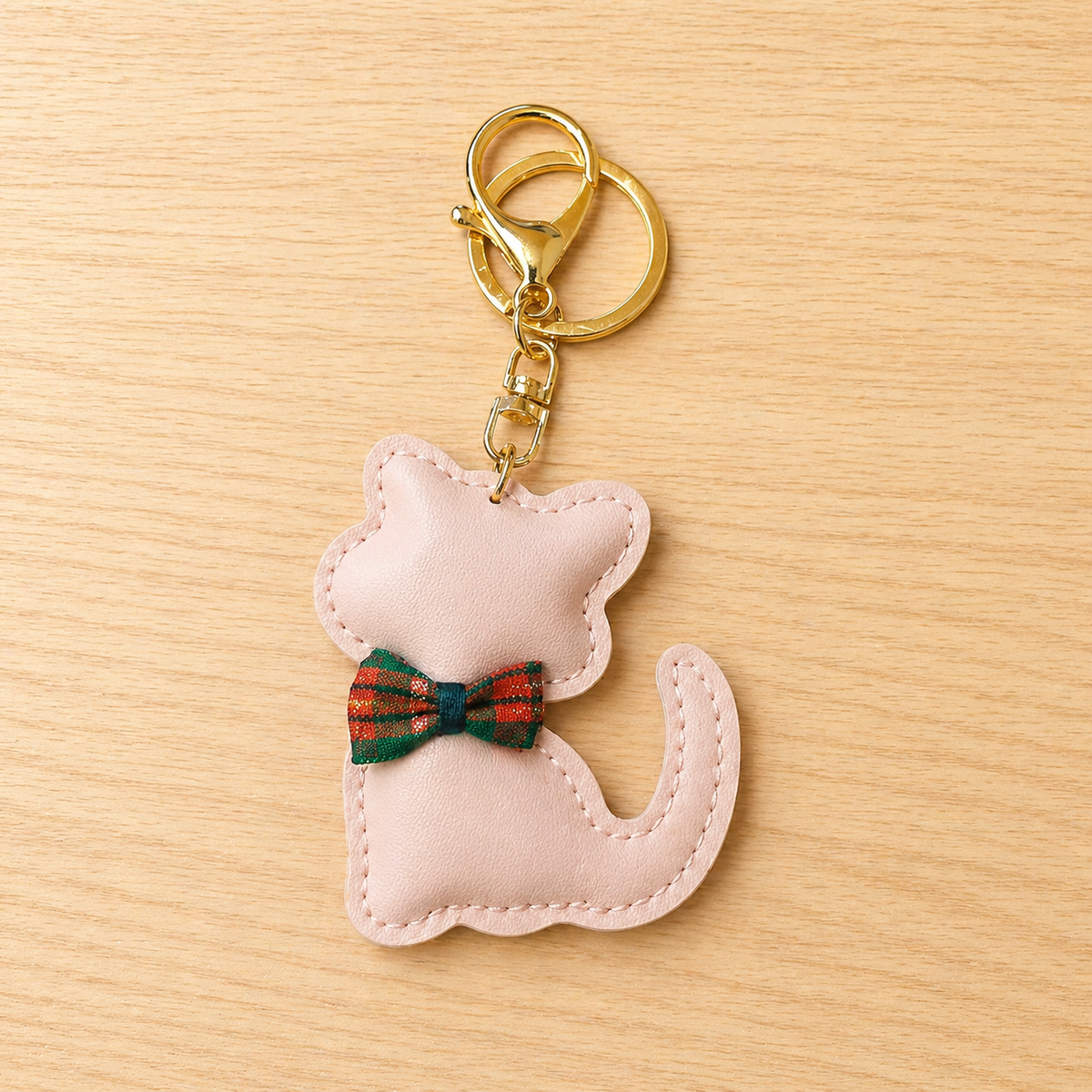 Porta-chaves Gato Elegante Preto e Rosa