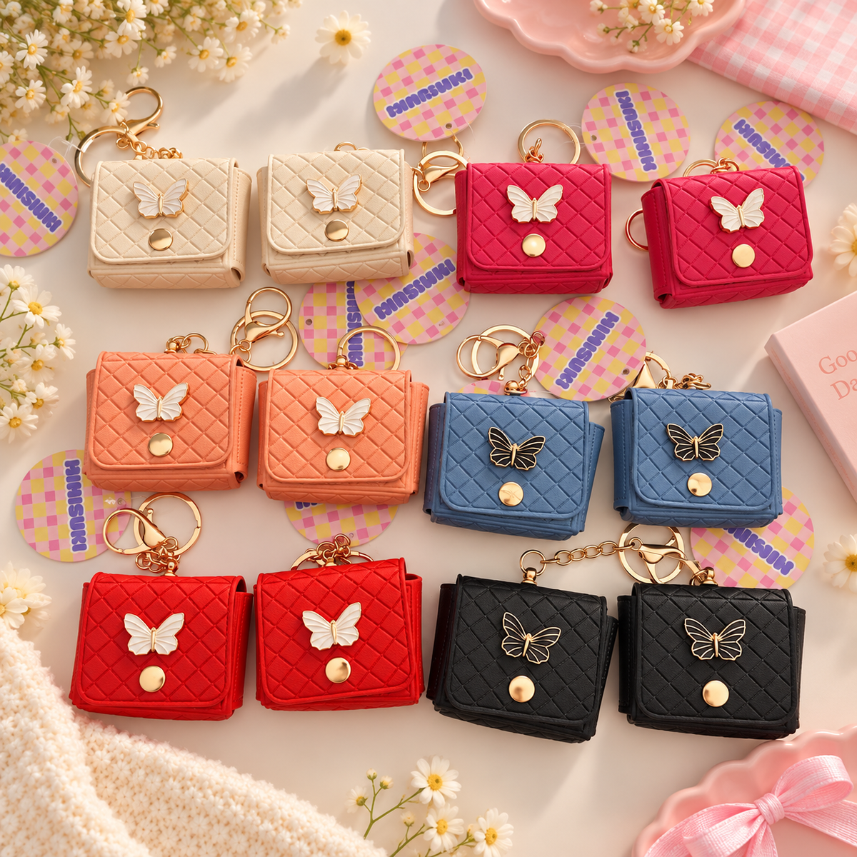 Porte-clés Mini sac à main - Bijoux de sac Papillon - French style