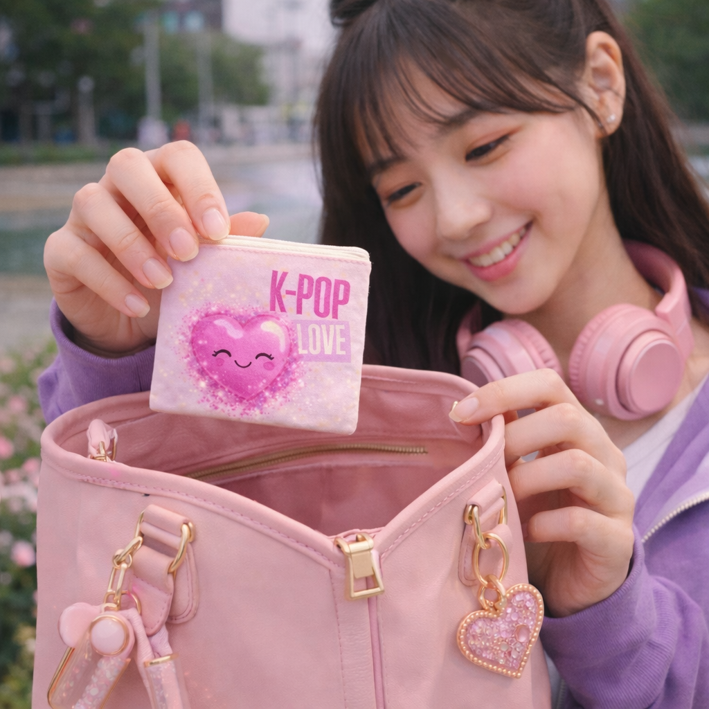 Piccola pochette K-Pop Love Corea - Portamonete