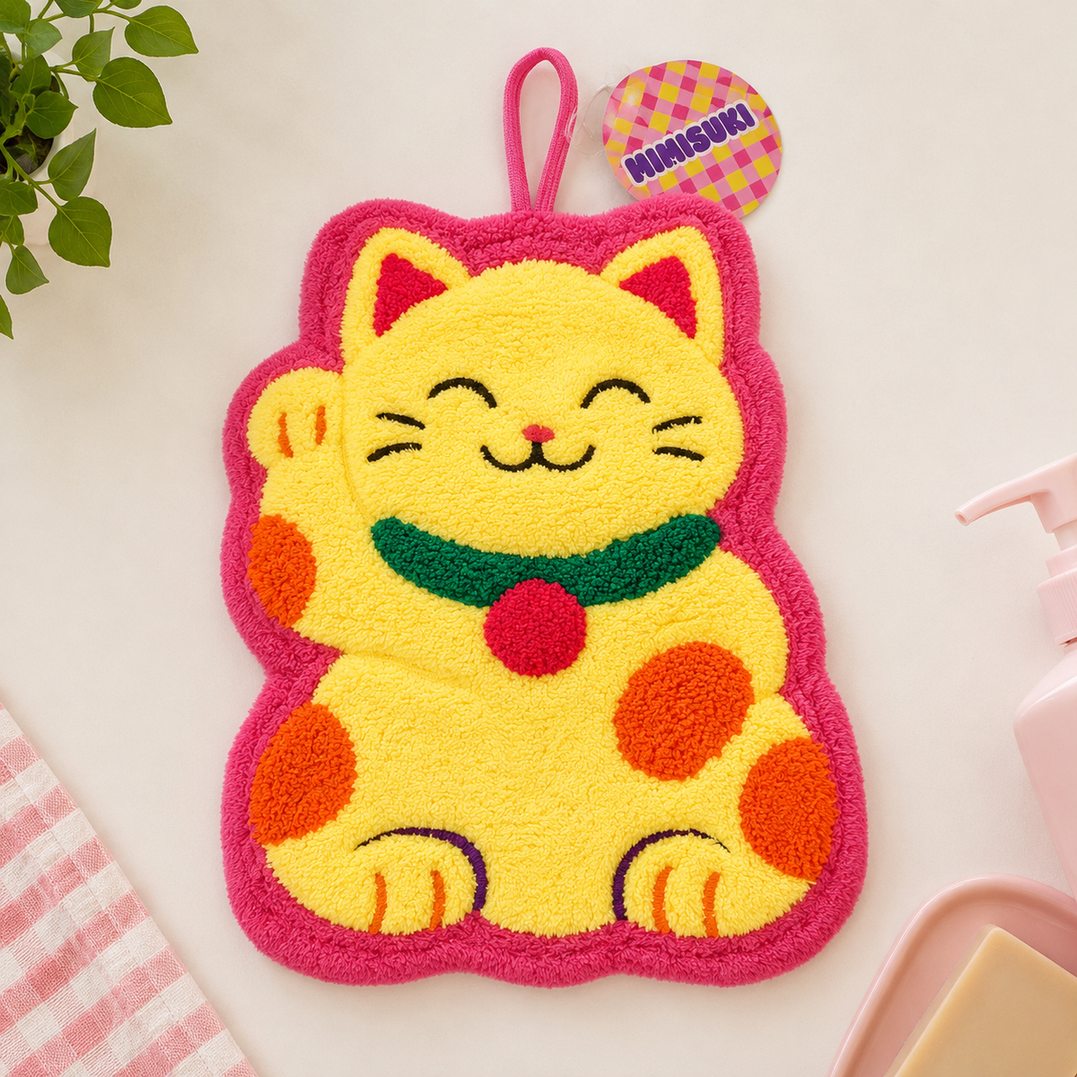 Koreansk Lucky Cat-handduk - Happy Hands-handduk