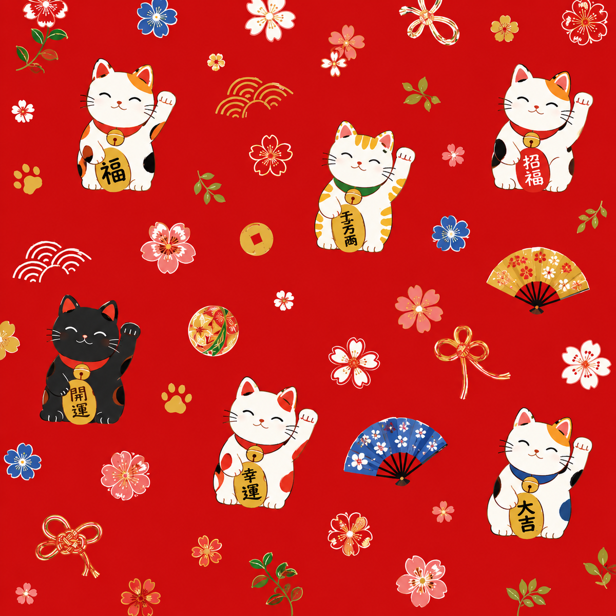 Magic bag Lucky Cat - Uitvouwbare boodschappentas