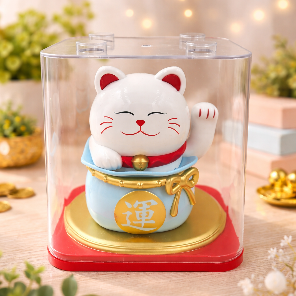 Lucky Cat Solaire - Grand modèle- Maneki Neko