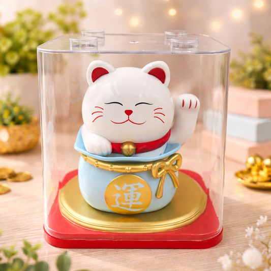 Lucky Cat Solaire - Grand modèle- Maneki Neko