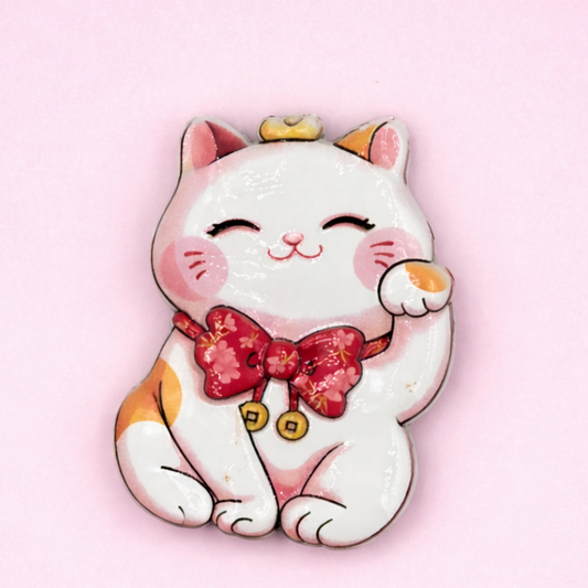Magnet Lucky Cat Noeud Kawaï
