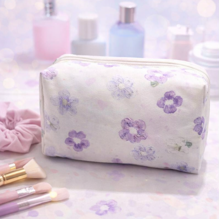 Flowery Watercolour Toiletry Bag