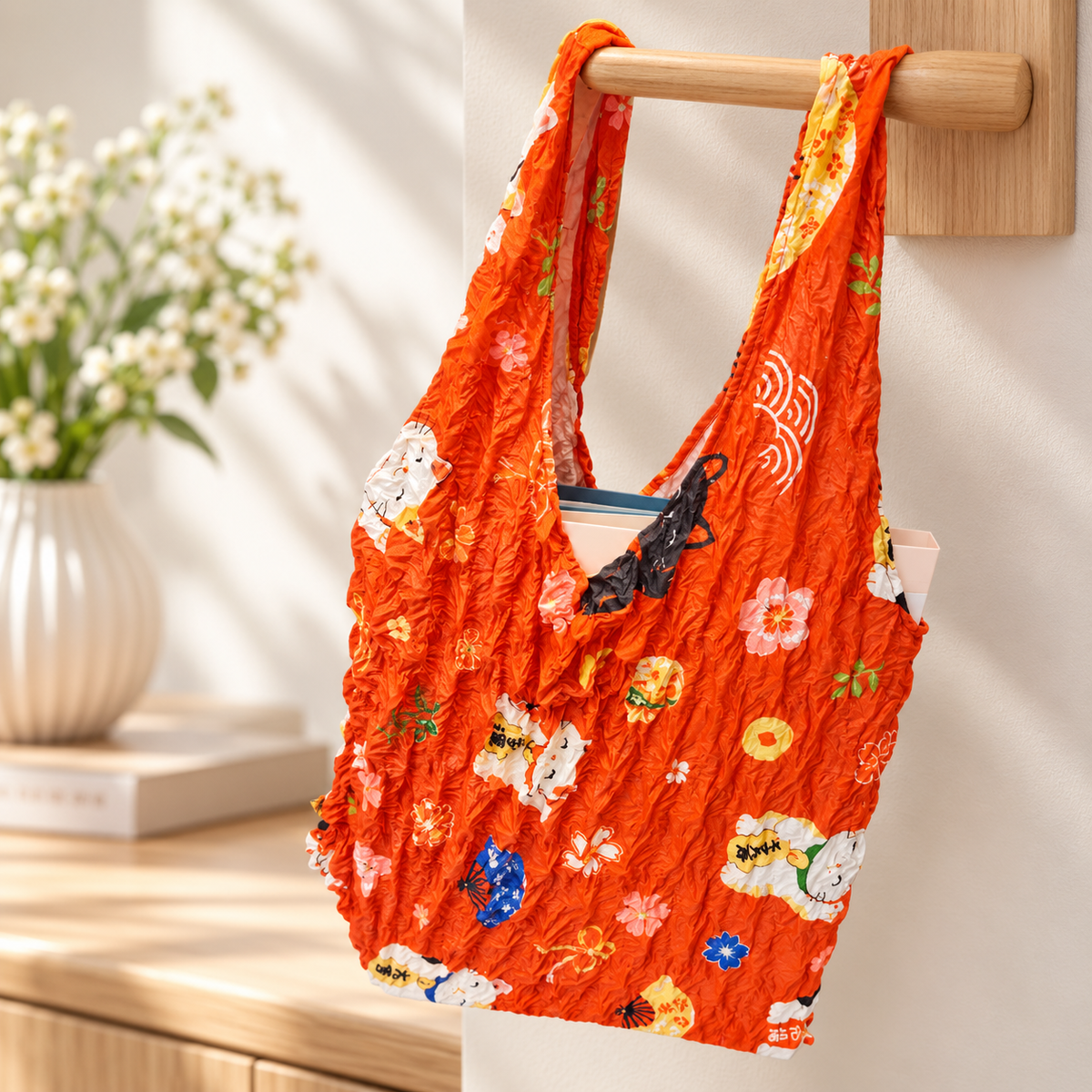 Magic bag Lucky Cat - Uitvouwbare boodschappentas