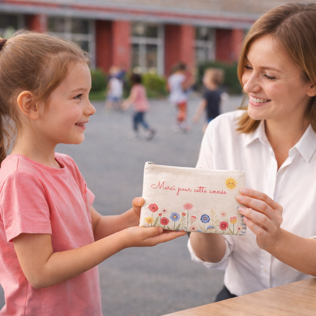 Pochette Merci pour cette année - Fin année scolaire