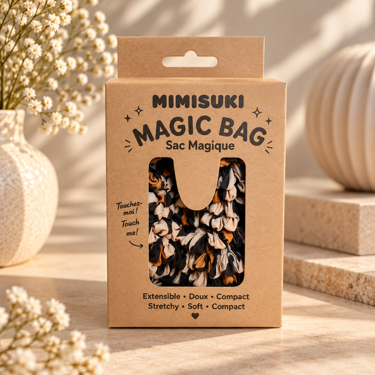 Magic bag Léopard - sac shopping extensible