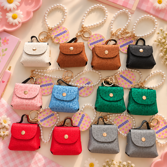 Porte-clés Mini sac à main - Bijoux de sac Doodle Pearls