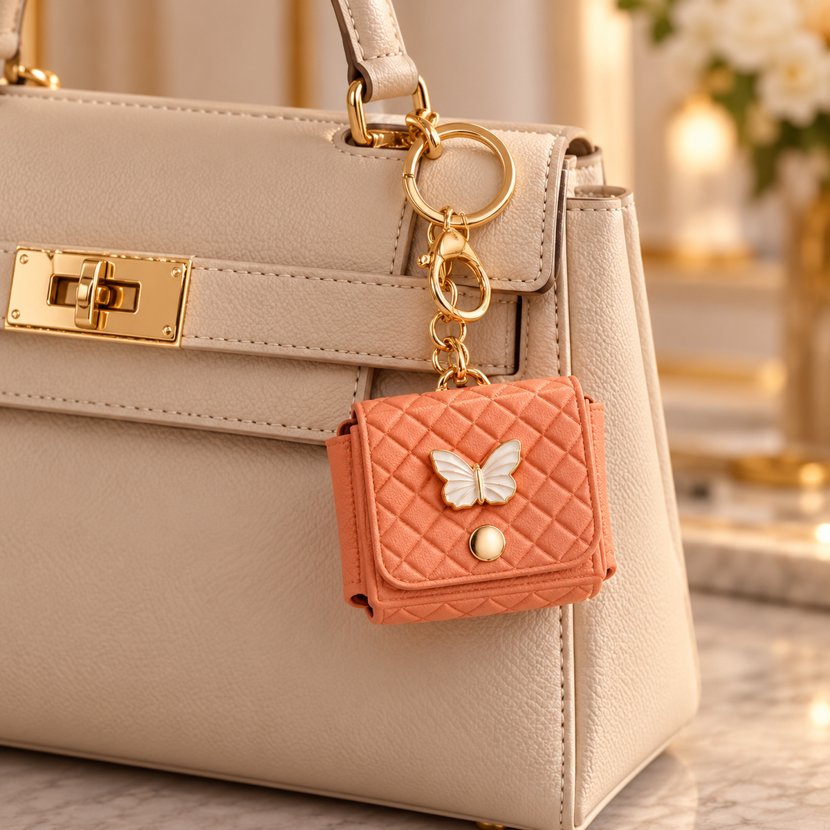 Porte-clés Mini sac à main - Bijoux de sac Papillon - French style