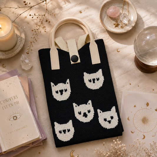Pixie Bag Chats Sous la Lune - Höst - Liten koreansk mobilväska