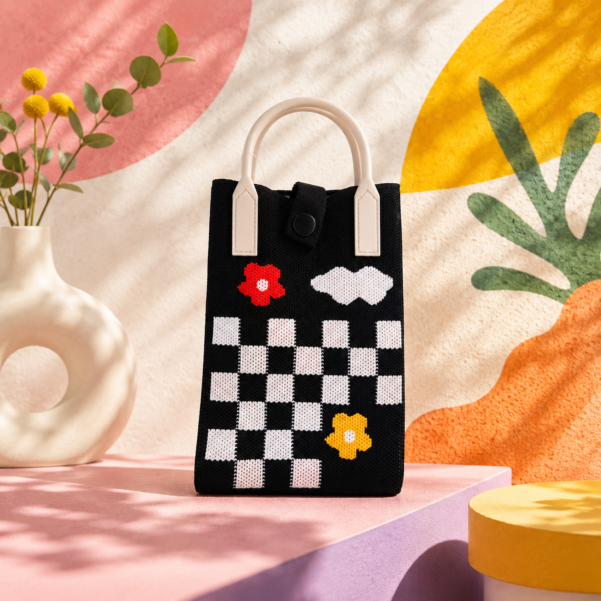 Pixie Bag Arty Flowers - Lille mobiltelefon-taske