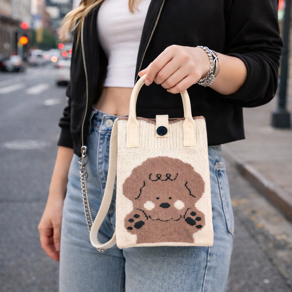 Pixie Bag Poedelhond - Klein tasje voor mobiele telefoon