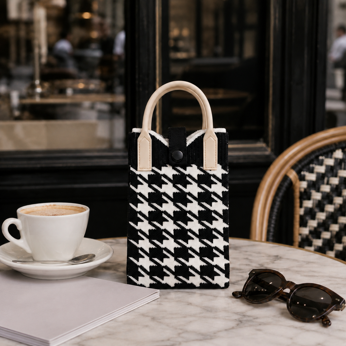Bolso Pixie Chic Negro - Bolso pequeño para teléfono móvil