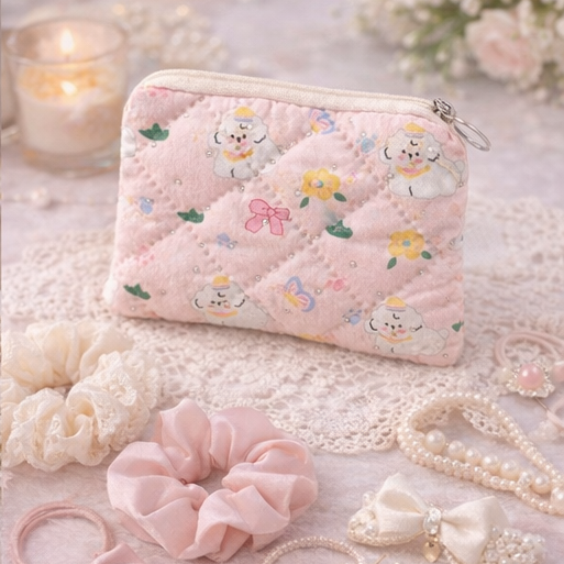 Pink Kawaii Dog Coin Purse