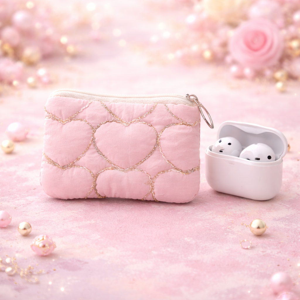 Kawaii Portemonnee Roze Hartjes