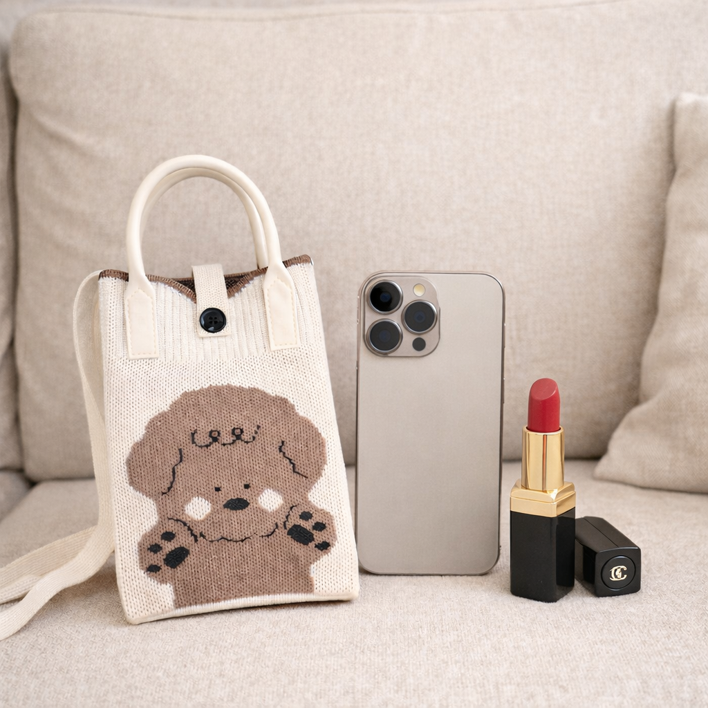 Pixie Bag Poedelhond - Klein tasje voor mobiele telefoon