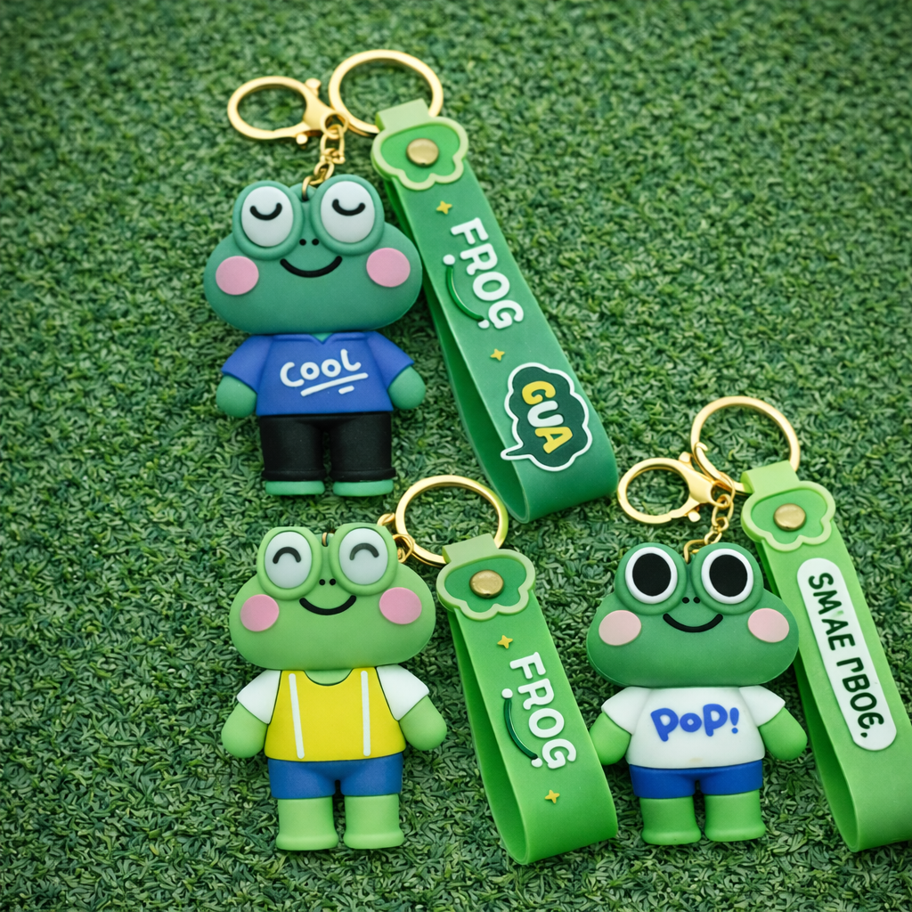 Porta-chaves rã Frog Gua com correia