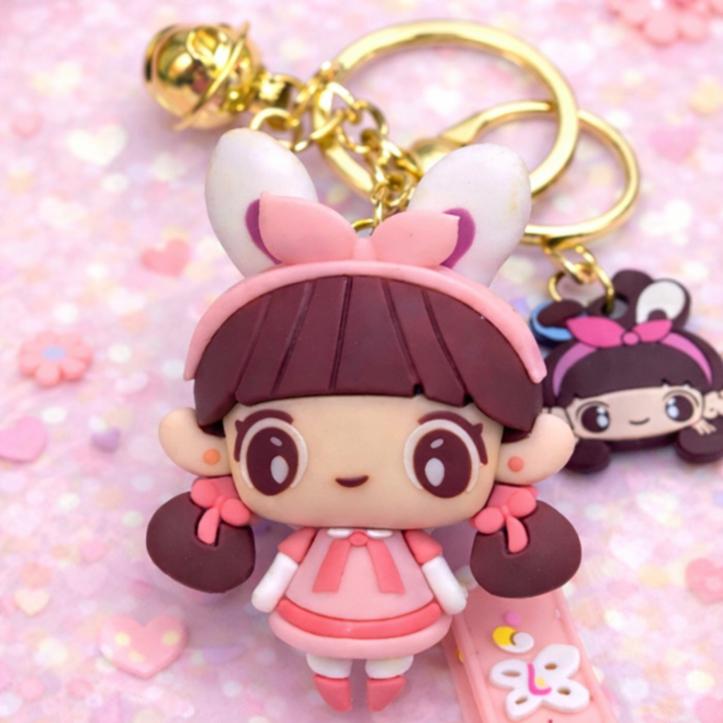 Kawaii Manga-dukke nøglering
