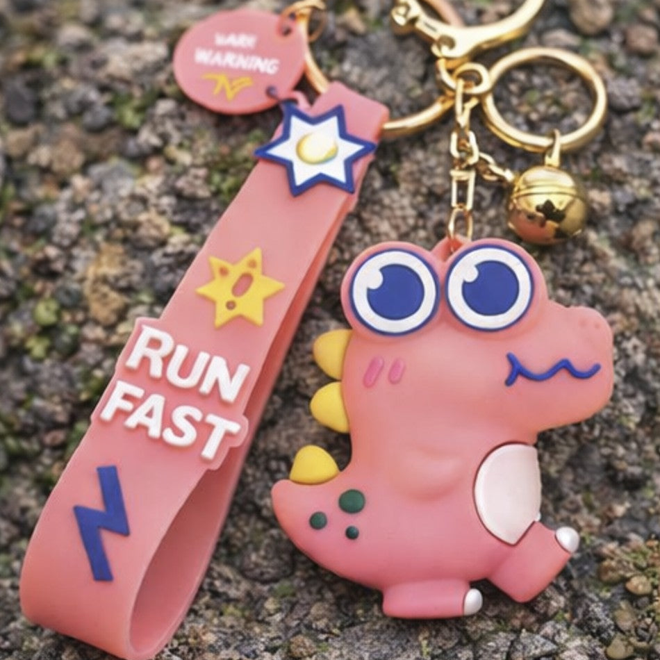 Porta-chaves crocodilo Run Fast com fita de pescoço