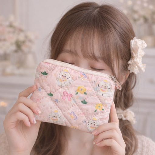 Pink Kawaii Dog Coin Purse