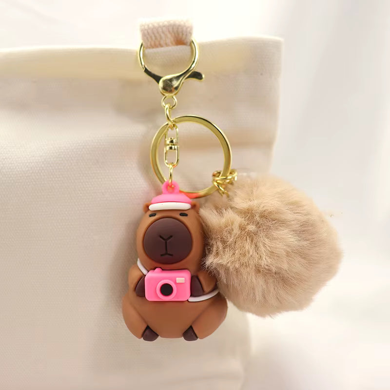 Schlüsselanhänger Capybara Bommel Kawaii