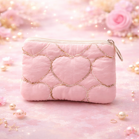 Monedero Corazones Rosas Kawaii