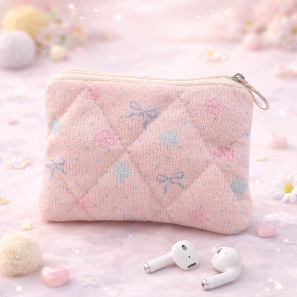 Pink Flowers and Bows Purse - Kawaii