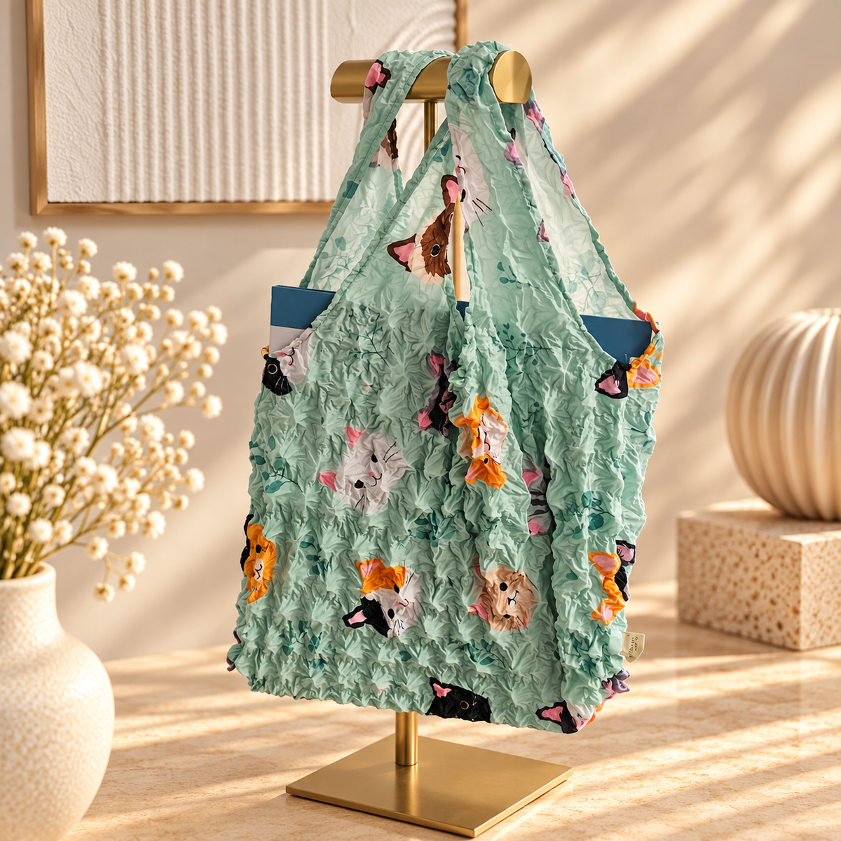 Magic Bag Jardin aux Chats – erweiterbare Einkaufstasche